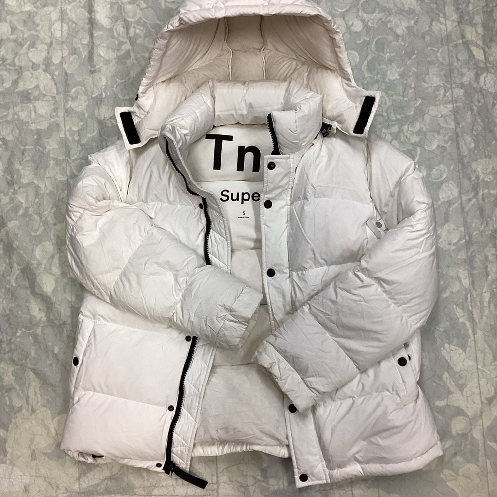 TNA The Super Puff in White with Black Accents